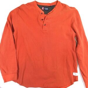 Vintage Ralph Lauren Chaps Mens Size L Dark Orange Waffle Knit‎ Base Layer